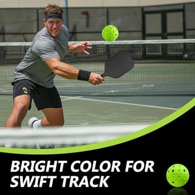 Arewyt Pickleball Balls, 6 Pack 40 Holes Outdoor Pickleball Balls, High Visibility and Bounce, Durable Pickle Balls for All Style Pickleball Paddles & All Skill Levels, Neon Green - Image 4