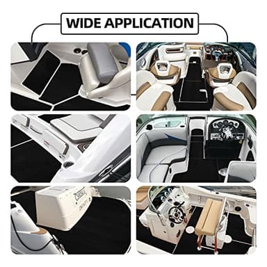FOCEAN Boat Flooring EVA Foam Boat Decking Marine Flooring Brushed Texture Marine Mats for Boats Yacht Kayak RV 94.5"x47.2", Black - Image 8
