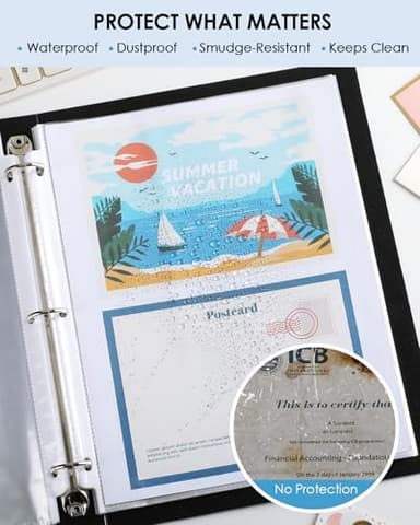 KTRIO Sheet Protectors 8.5 x 11 inch, Clear Page Protector for 3 Ring Binder, Plastic Sleeves for Binders, Top Loading Paper Sheets Document Sleeve Letter Size, Office & Home, 250 Pack - Image 3