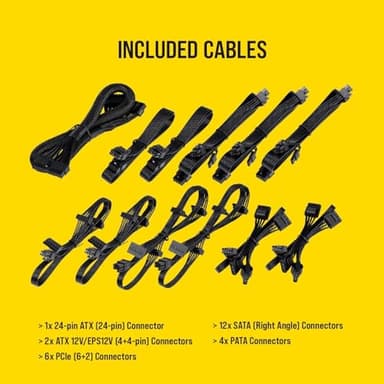 Corsair RM Series, RM850, 850 Watt, 80+ Gold Certified, Fully Modular Power Supply - Black (Renewed) - Image 6