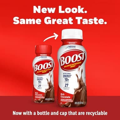 BOOST Original Ready to Drink Nutritional Drinks, Rich Chocolate, 8 Fl Oz Bottles (Pack of 24) - Image 2