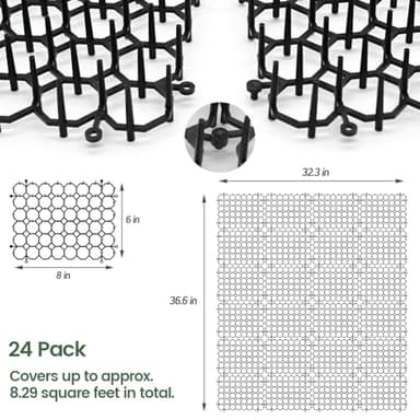 Ley's 24 Pack Cat Deterrent Mat, 6 x 8 in Scat Mat with Spikes, Keep Cats Away from Plants, Indoor Furniture & Outdoor Garden Fence – Pet Repellent Barrier - Image 4