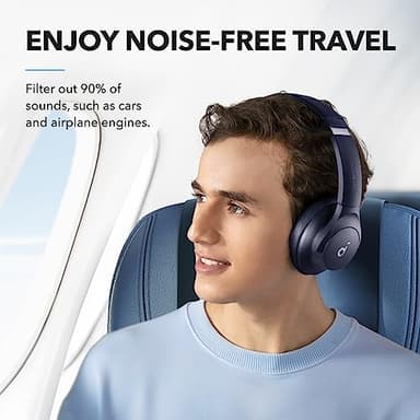 Soundcore by Anker Q20i Hybrid Active Noise Cancelling Headphones, Wireless Over-Ear Bluetooth, 40H Long ANC Playtime, Hi-Res Audio, Big Bass, Customize via an App, Transparency Mode - Image 2