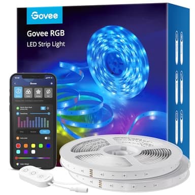 Govee LED Strip Lights 100ft, LED Lights for Bedroom, WiFi RGB LED Lights Work with Alexa and Google Assistant, 64 Modes and Music Sync, Strip Lights for Indoor, Home Decor, 2 Rolls of 50ft - Image 1