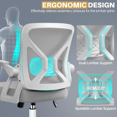 FelixKing Office Chair - Ergonomic Desk Chair with Wheels and Lumbar Support - Image 3