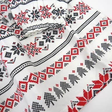 HonestBaby 2-Piece Tunic & Legging Set 100% Organic Cotton for Infant Baby and Toddler Girls, Unisex, Fair Isle Red, 3T - Image 2