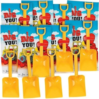 "I Dig You" Valentine's Day Exchanges Cards with 6" Shovel - 4" x 6.25" (Pack of 12) - Fun Cards with To/From Area for Easy Exchanges - Image 3