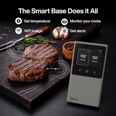 Typhur Sync WiFi Wireless Meat Thermometer Digital, 2 Probes, Smart Base, LCD Display, Unlimited Range, Bluetooth 5.4, Improved Stability, NIST-Certified Accuracy, BBQ, Grill, Smoker, Oven, Kitchen - Image 4
