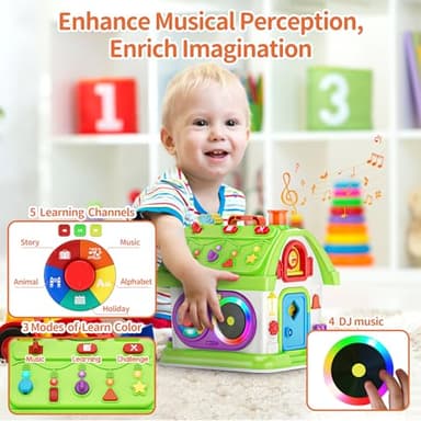Toys for 1 Year Old Girl Boy, Montessori Musical Toy for 1 Year Old Girl Gift, First Birthday Girls Gift, Baby Toy 12-18 Months, Bilingual Educational Learning for 1+ Years Toddlers - Image 5