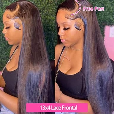 13x4 HD Lace Frontal Closure 12 Inch Straight Lace Frontal Human Hair 100% Unprocessed Brazilian Virgin Hair Ear to Ear Swiss HD Transparent Lace Closure Only Pre Plucked 1B Black - Image 3