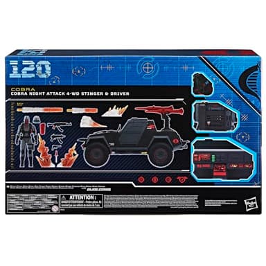 G.I. Joe Classified Series #120, Cobra Night Attack 4-WD Stinger & Driver, Collectible 6 Inch Action Figure & Vehicle with 8 Accessories - Image 13