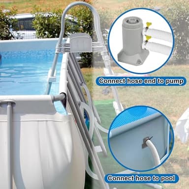 Boltigen 2Pcs 1.25inch Pool Hoses for Above Ground Pools, 63inch Long Pool Sand Filter Pump Hose, Water Swimming Pool Filter Hose Replacement Set for Pump Model 330 GPH, 530 GPH, 1,000 GPH - Image 7