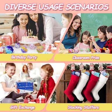 48 Pack Pop Fidget Toys Bulk 3D Stress Ball Toy, Party Favors for Birthday, Sensory Toys Bulk Squeeze Toys, Stress Relief, Easter Basket Stuffers, Classroom Prizes Stocking Stuffers for Adults Toddler - Image 6