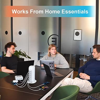 USB Charger Upoy, Charging Station for Multiple Devices 45W, Fast Charging Blocks with Dual Type C Ports, USB Charging Hub Organizer Multiport for iPhone, Ipad, Kindle, Travel Accessories - Image 7