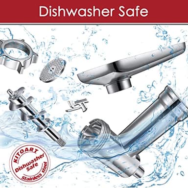 Stainless Steel Meat Grinder Attachments for KitchenAid Mixers, Meat Grinder, Sausage Stuffer, Perfect Grinder Attachment for KitchenAid, Dishwasher Safe(Machine/Mixer Not Included) - Image 5