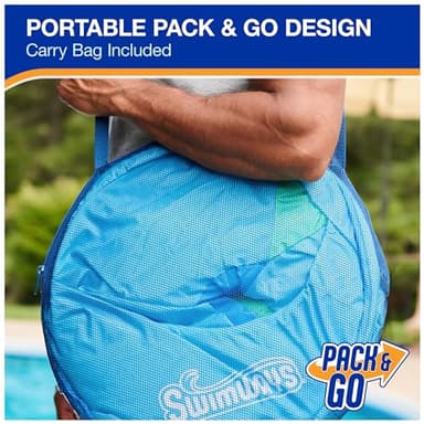 SwimWays Spring Float Premium Recliner Pool Lounger, Inflatable Pool Floats Adult with Fast Inflation for Ages 15 & Up, Sky Blue - Image 6