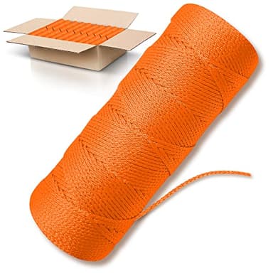 Orange Mason Line String Line - 36 Roll Pack - #18 Braided Nylon String - 1000 Ft Length Per Roll - Nylon Twine for Gardening Or Masonry Tools - Perfect Construction String for A String Level - Image 1