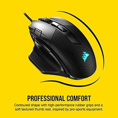 CORSAIR NIGHTSWORD RGB Gaming Mouse For FPS, MOBA - 18,000 DPI - 10 Programmable Buttons - Weight System - iCUE Compatible - Black - Image 5