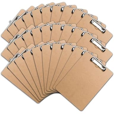 Clipboards (Set of 30) Letter Size Clipboard, Low Profile Clip, Classroom Supplies - Image 1