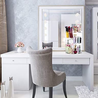 COYAHO 360 Rotating Makeup Organizer, Spinning Countertop, Cosmetic Holder Shelf, Make Up Organizers and Storage for Bedroom, Transparent - Image 8