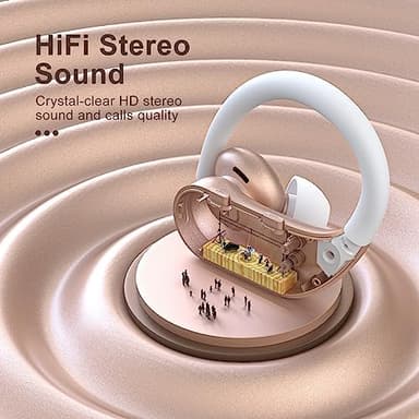 Wireless Earbuds Bluetooth Headphones 130Hrs Playtime with 2500mAh Wireless Charging Case LED Diaplay Hi-Fi Waterproof Over Ear Earphones for Sports Running Workout Gaming - Image 4