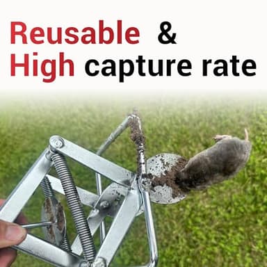 Mole Trap Scissor 2 Pack, Upgraded Mole Traps for Lawns That Kill Best, Galvanized Steel Mole Killer, Easy Step Setup - Image 8