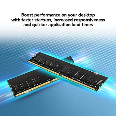 Lexar 16GB Single DDR4 UDIMM RAM 3200MT/s CL22 288-Pin Desktop Memory, Black (LD4AU016G-B3200GSST) - Image 2