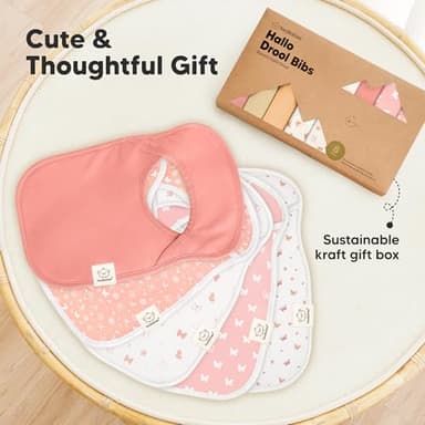 8-Pack Baby Bibs for Boys, Girls - Pullover Bibs for Drooling Teething Baby Girl & Boy Toddler, Newborn, Soft & Absorbent, Cute Colors, Large Torso Coverage Keep Infant Clean & Dry (Butterflies) - Image 9