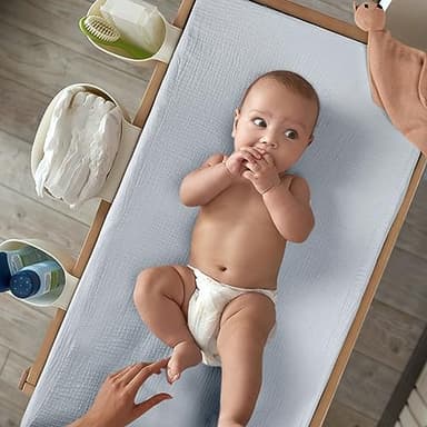 lulumoon Baby Changing Pad Cover: Muslin Diaper Changing Table Pad Cover - Changing Pad Sheets for Girls Boys - Image 4