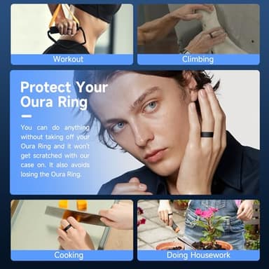 SZJCLTD 10 Pack Ring Cover for Oura Ring Gen 4 /Gen 3/ Samsung Galaxy Ring, Anti-Scratch Elastic Silicone Oura Ring Cover for Working Out Gym - Patent Pending - Image 6