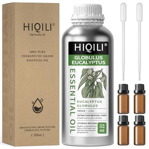 HIQILI Eucalyptus Essential Oil for Spray, Diffuser & Skin, 100% Pure Undiluted - 32 Fl Oz - Image 1