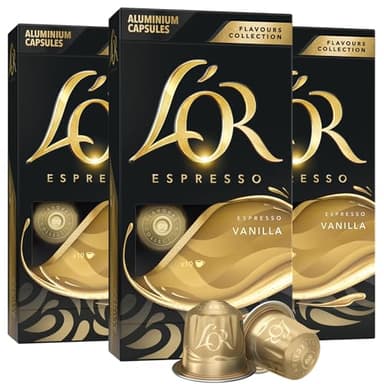 L'OR Espresso Capsules, 30 Count Vanilla, Single-Serve Aluminum Coffee Capsules Compatible with the L'OR BARISTA System & *Nespresso Original Machines - Image 1