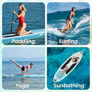 SMUG Inflatable Stand Up Paddle Board 10'6" with Premium SUP Paddleboard Accessories, Wide Stable Anti-Slip EVA Deck Design, Blow Up Surfboard for Youth & Adults of All Skill Levels (Blue) - Image 9