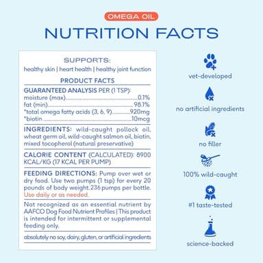 Native Pet Omega 3 Fish Oil for Dogs & Cats - Promotes Healthy Skin, Shiny Coat, & Strong Joints - Made with Wild Alaskan Salmon Oil for Dogs – Tasty, Fast-Absorbing Omega 3 6 9 Liquid Supplement-16oz - Image 4