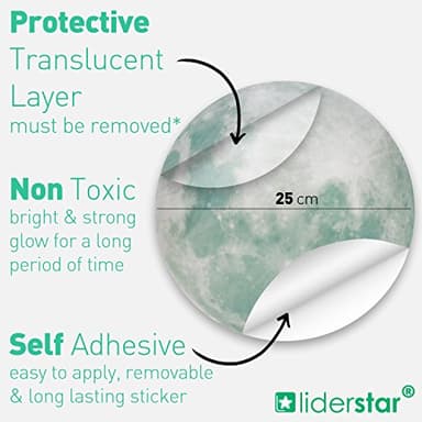 Stars for Ceiling – Glow in The Dark Stars and Moon Wall Decals for Kids Bedroom or Nursery, Luminous Star Stickers for Ceiling, Self-Adhesive Fluorescent Night Sky Decor, Gift for Boys and Girls - Image 9