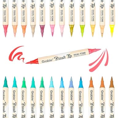 Grabie 72 Colors Acrylic Paint Markers, Soft Brush Tip Acrylic Markers Set, Paint Pens for Wood, Fabric, Canvas, Glass, Stone, Canvas, Rock Painting and DIY Crafts Art Supplies, Set of 36 - Image 4