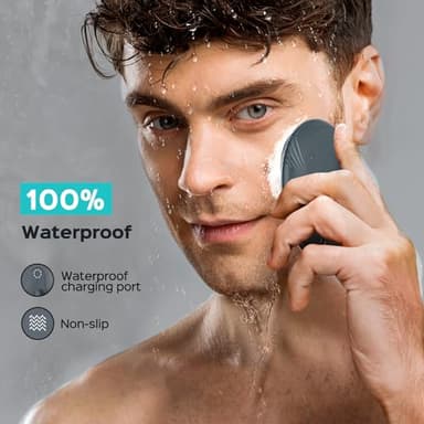 COSLUS Facial Cleansing Brush Face Scrubber : Portable Silicone Waterproof Rechargeable Face Wash Brush, 5 Cleansing Modes, Electric Deep Cleaning for Men & Women, Removing Blackhead, Exfoliating - Image 5