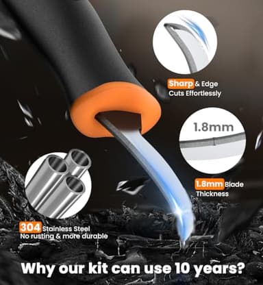 Pumpkin Carving Kit Tools for Halloween - 13Pcs Professional Heavy Duty Pumpkin Carving Tools with Stainless Steel Knife Set with Carrying Case for Halloween Decoration Jack-O-Lanterns for Kids Adults - Image 3