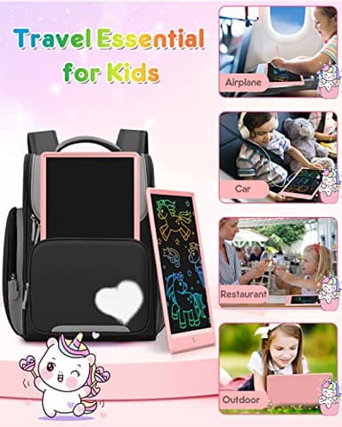 FLUESTON LCD Writing Tablet, Doodle Board Toys Gifts for 3-8 Year Old Girls Boys, 10 Inch Colorful Electronic Board Drawing Pad for Kids, Gifts for Toddler Educational Learning Travel Birthday, Pink - Image 7