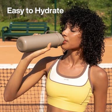 ENCOOL Insulated Water Bottle with Straw Stainless Steel Water Bottle, Leak-Proof, BPA-Free, Double Wall Vacuum Keeps Cold for 24 Hours for Sports, Travel, School (32 oz, Raw Umber) - Image 2