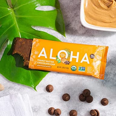 ALOHA Organic Plant Based Protein Bars - 3 Flavor Variety Pack - 12 Count, 1.98oz Bars - Vegan Snacks, Low Sugar, Gluten-Free, Low Carb, Paleo, Non-GMO, Stevia-Free, No Sugar Alcohol Sweeteners - Image 6