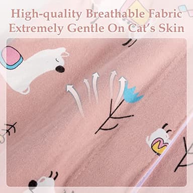 ANWA Cat Recovery Suit, Breathable Cat Onesie After Surgery, Kitten Surgery Recovery Suit, Female Abdominal Wounds - Image 5