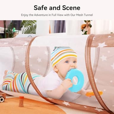Sumbababy Tunnel Toys for Toddlers: Activity Tunnels for Young Children - Crawl Tunnels for Toddlers and Babies - Pop up Dog Tunnel - Image 3