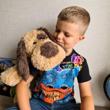 WEIGEDU Floppy Stuffed Dog Puppy Plush Toy, Huggable Beagle Labrador Retriever Stuffed Animal Dogs for Kids Girls Boys Baby Birthday Gift, 20 inch, Brown - Image 8