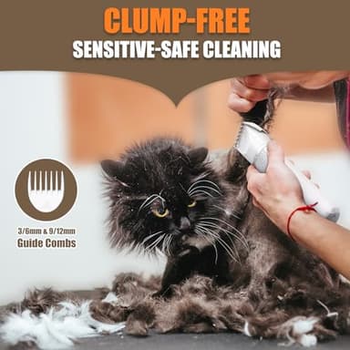 Bautrium Cat Grooming Clippers Kit with Paw Trimmer, 3 in 1 Electric Pet Hair Trimmer Supplies for Thick Matted Hair, Heavy Coat Butt Shaver Cat Razor Fur Trimmer for Dogs at Home - Image 4
