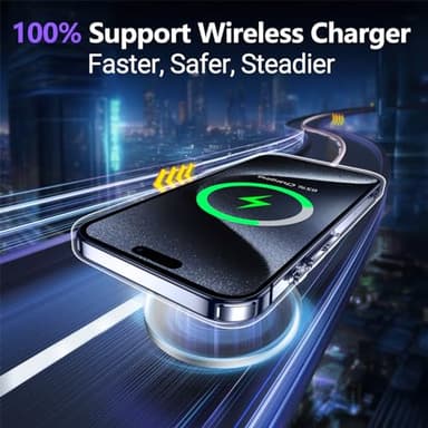 Temdan Designed for iPhone 15 Pro Max Case Clear, [Crystal Clear][Anti-Yellowing][Military-Grade Drop Protection] Slim Shockproof Protective Cover Phone Case for iPhone 15 Pro Max 6.7" - Image 7