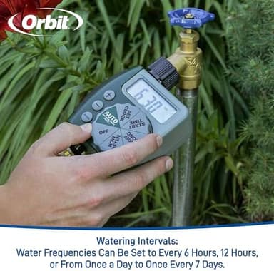 Orbit 62061Z 1-Outlet Programmable Hose Faucet Timer - Convenient and Programmable Watering Control (1 - Image 4