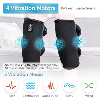 COMFIER Heated Knee Massager with Heating Pad for Knee Pain Relief,Gifts for Dad Mom Men Women,Knee Warmers Wrap,Heated Knee Pad for Men Women Seniors - Image 5