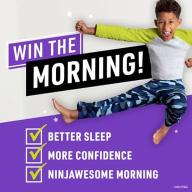 Pampers Ninjamas + Oral-B Toothbrush, Nighttime Training Pants Boys, 68 Count, Size L & Oral-B Kids Power Kid's Toothbrush, Avengers - Image 2