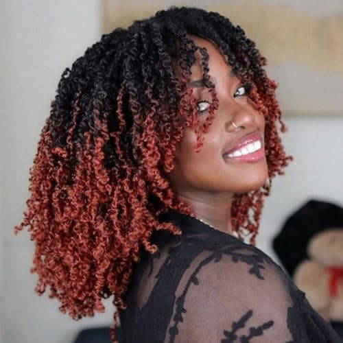 Aksice 8 Inch 8 Packs Yanky Twist Crochet Hair for Women Pre-looped Mini Twist Hair Bohemian Passion Twist Crochet Hair Boho Crochet Braids Synthetic (8 Inch 8 Packs,OT350#) - Image 1